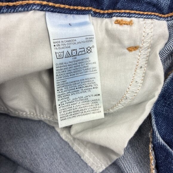 Old Navy Womens Size 6 Blue Denim Jean Shorts Rolled Cuff Casual Summer - Picture 4 of 5